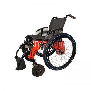 Silla Todoterreno color rojo con ruedas para montaña